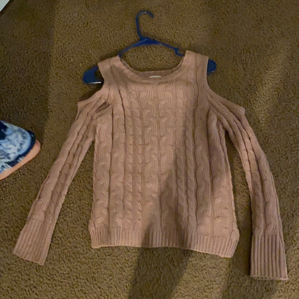Hippie rose mauve pink knit sweater small
